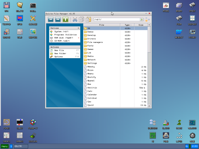 KolibriOS File Explorer